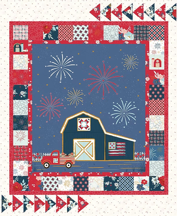 AMERICAN FARMHOUSE Quilt Kit PASTRY SHOP DESIGN Sweet Freedom 53" x 61" with Backing Fabric