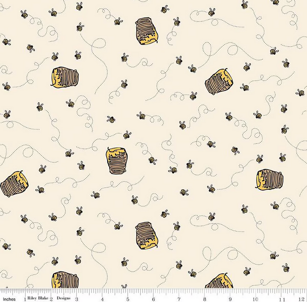 Winnie the Pooh C17004-Cream -Winnie the Pooh Bees Echo Park for Riley Blake Designs