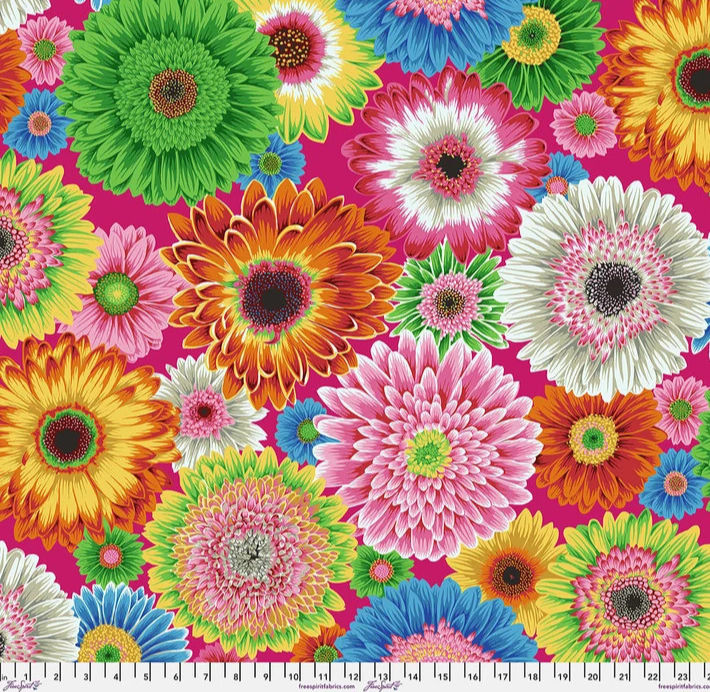 Kaffe Fassett Collective - PWPJ139.Bright Gerbera Daisies