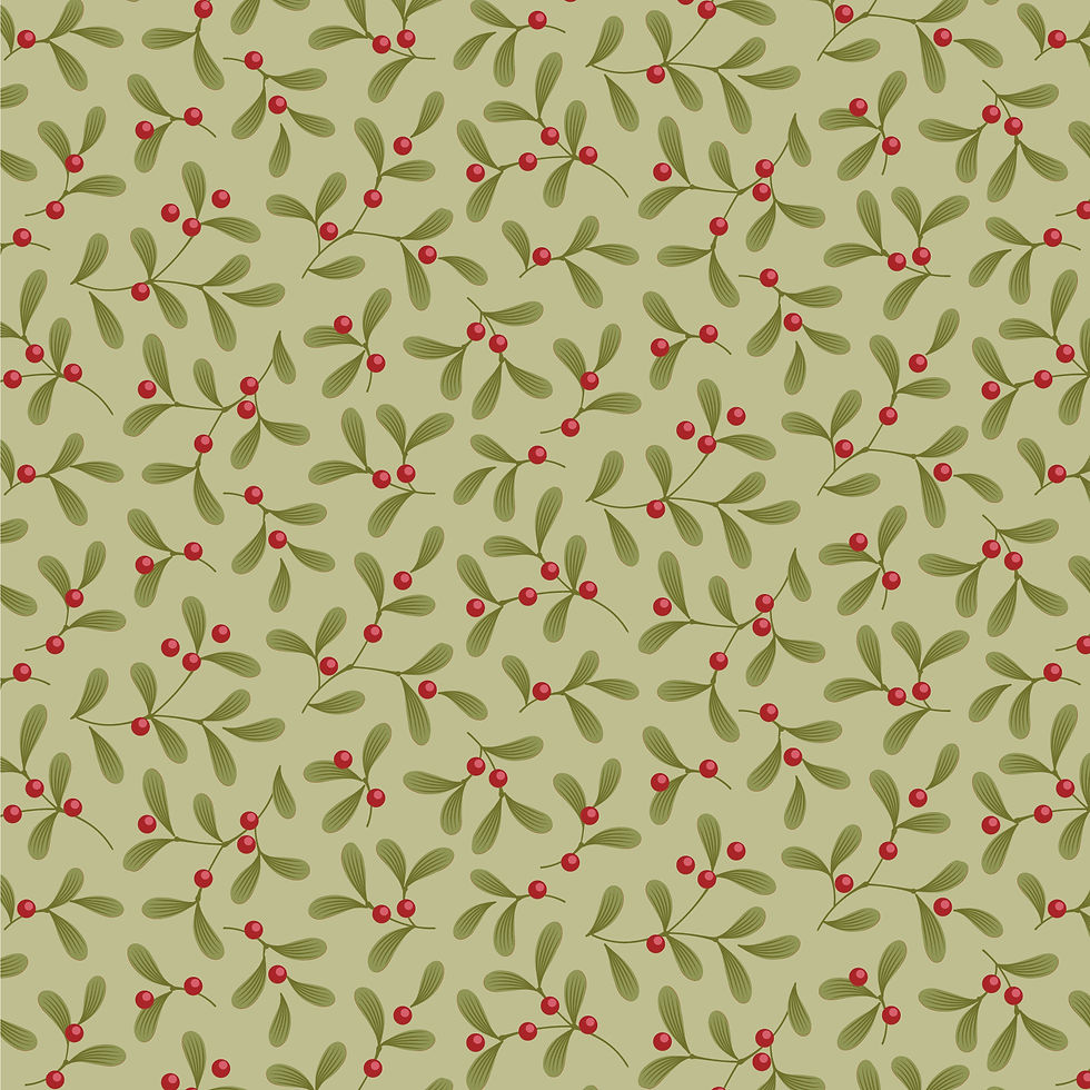 Tilda's Merry Little Christmas - Mistletoe Pistachio TIL100633- Tilda Fabric