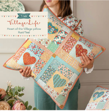 Tilda's 2026 Heart of the Village Rust/Teal Pattern Download Link
