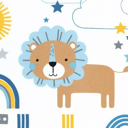 welcome baby blue panel - white background