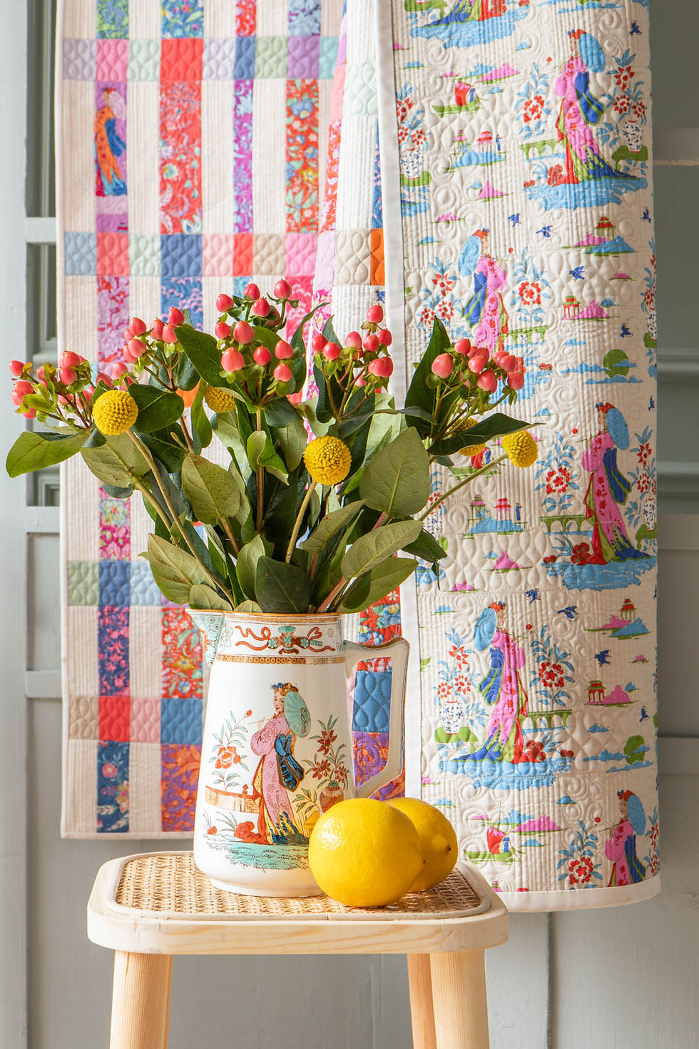 Thumbnail: Bloomsville Collection, Late Bloomer Lagoon TIL100511 Fabric