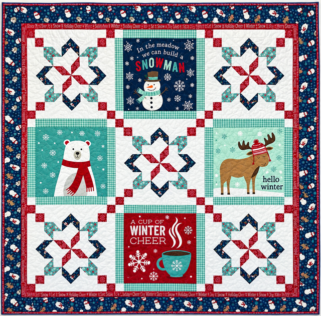 A Perfect Winter Quilt Kit 71" x 71" Fabric by Riley Blake Designs
