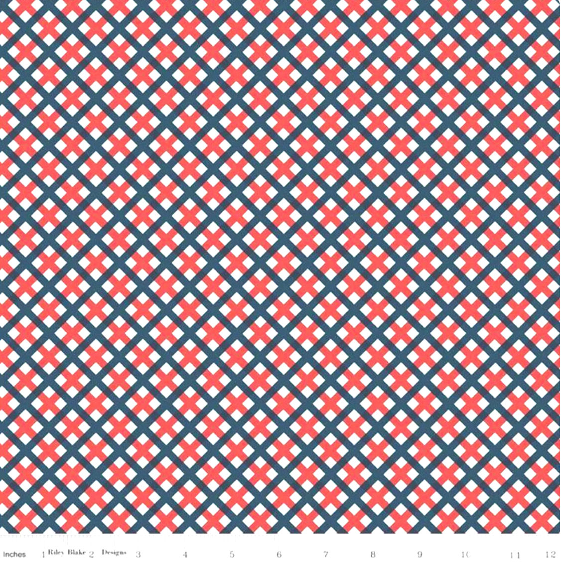 Sweet Freedom Red White and Blue Gingham Print C14417 Multi