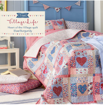 Tilda's 2026 Heart of the Village Burgundy Pattern Download Link