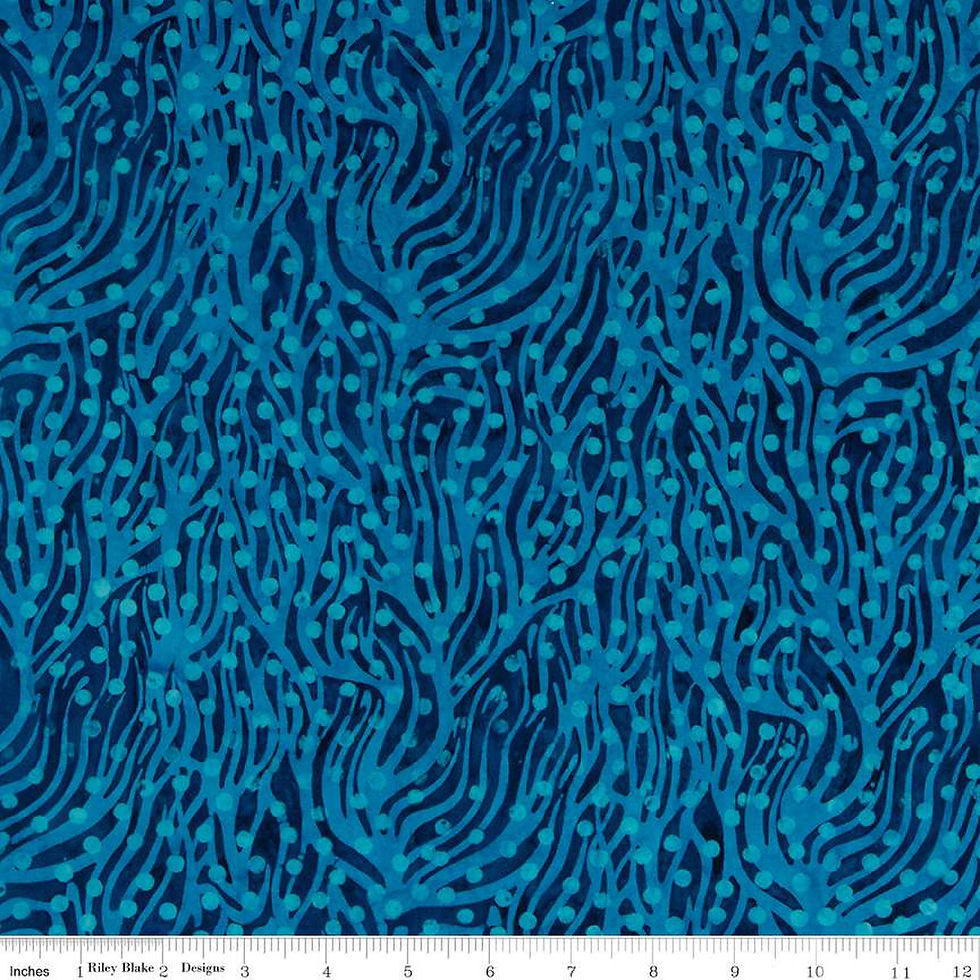 Expressions Batiks Tjaps Blue Multi 3 BTCB1015 Fabric by Riley Blake Designs