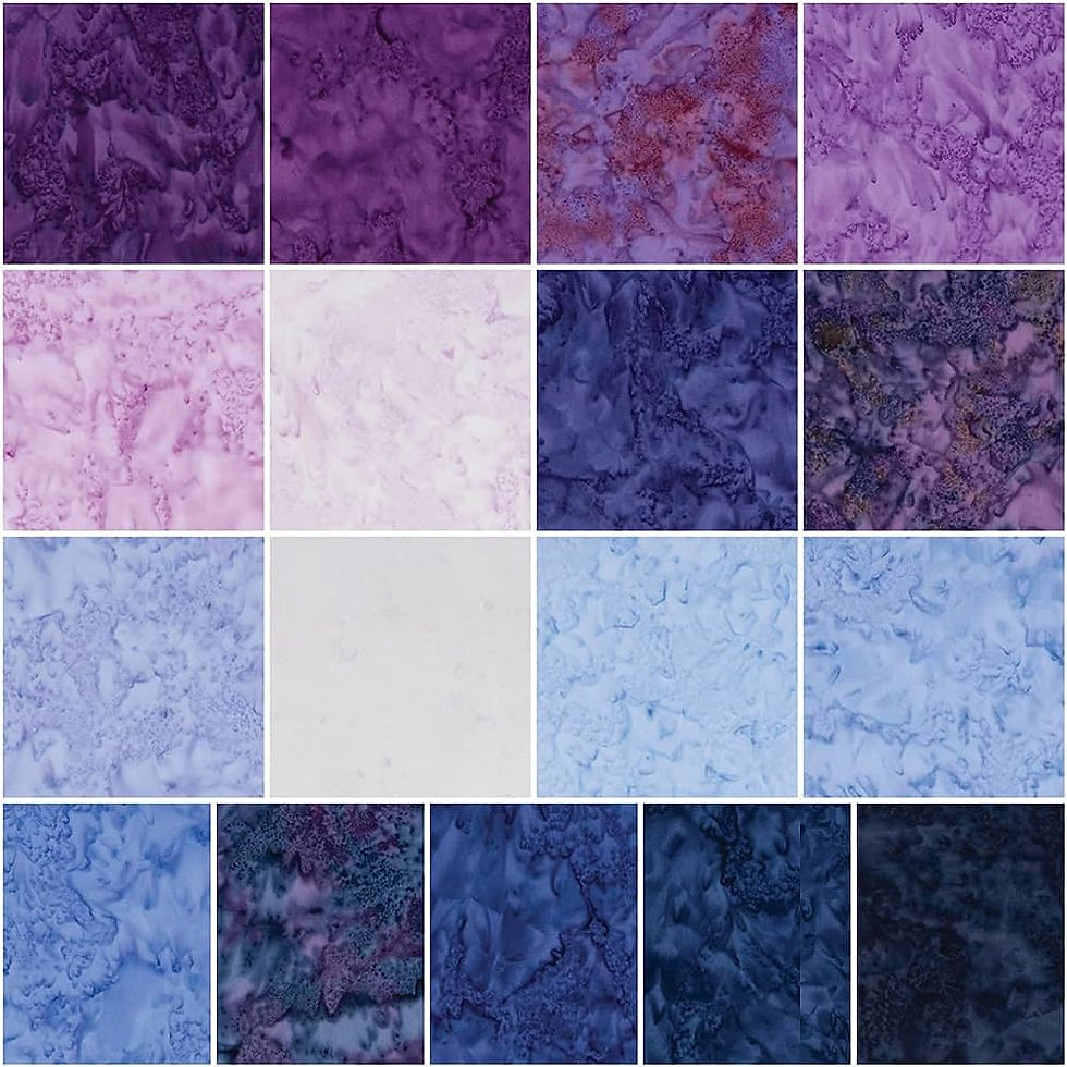 Thumbnail: Batiks Expressions Shades of Purple 40 2.5-inch Strips  RP-SHDPUR Rollie Po Riley Blake Designs