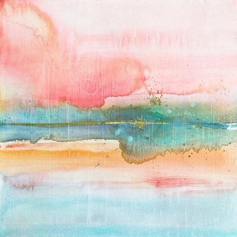 Multicolored abstract watercolor painting.