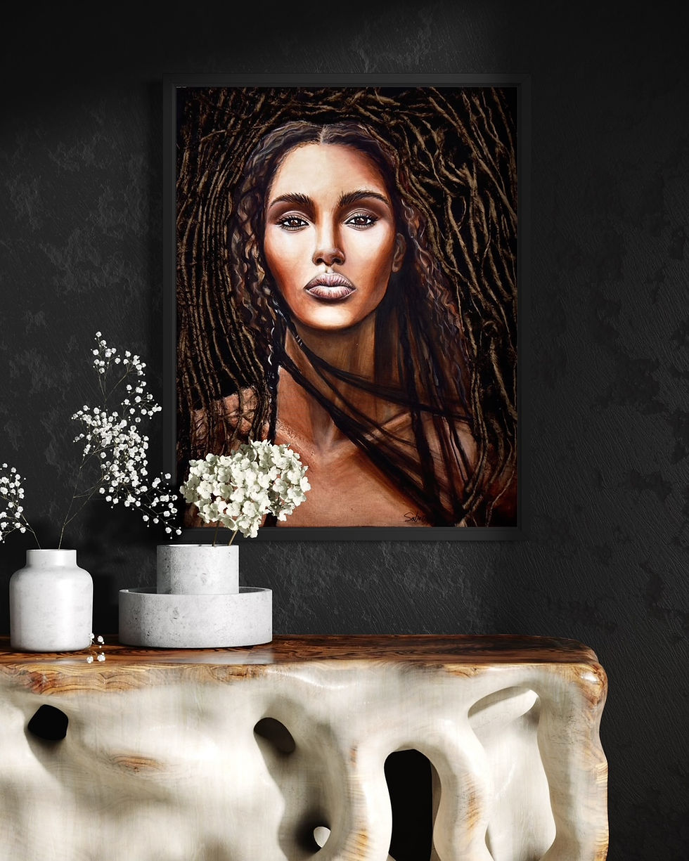 Thumbnail: Burlap Girl painting
