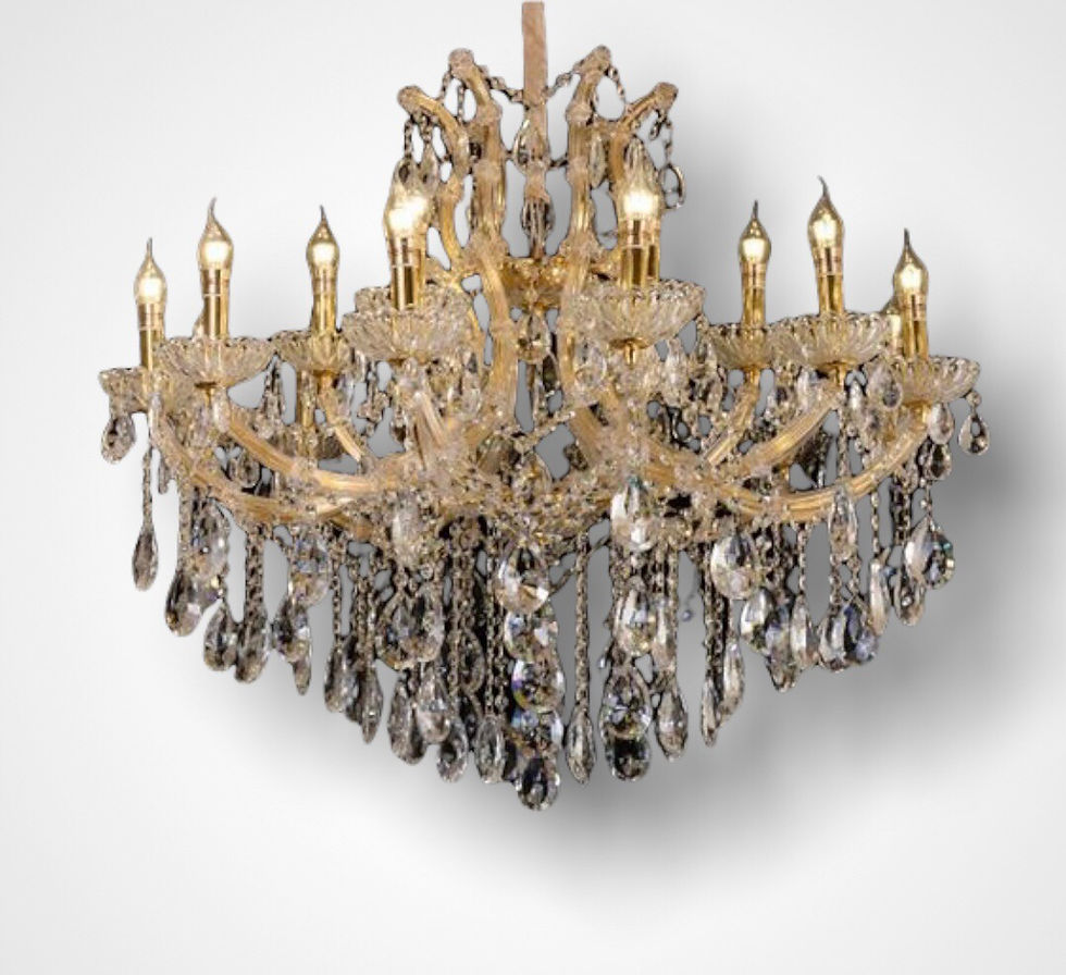 Thumbnail: GET Crystal Chandelier Golden E14 Holder