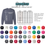 Thumbnail: Custom unisex crewneck size chart