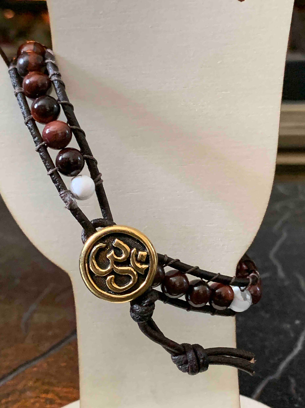 Thumbnail: Leather & Gemstone Bracelets