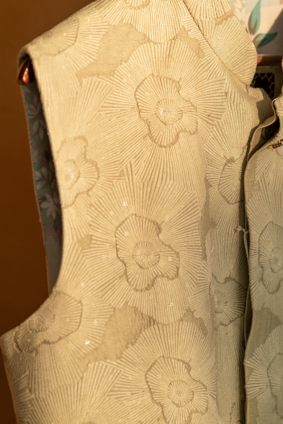 Singarajah-Luxury Sage Mist Bundi for weddings, receptions and festive celebrations.