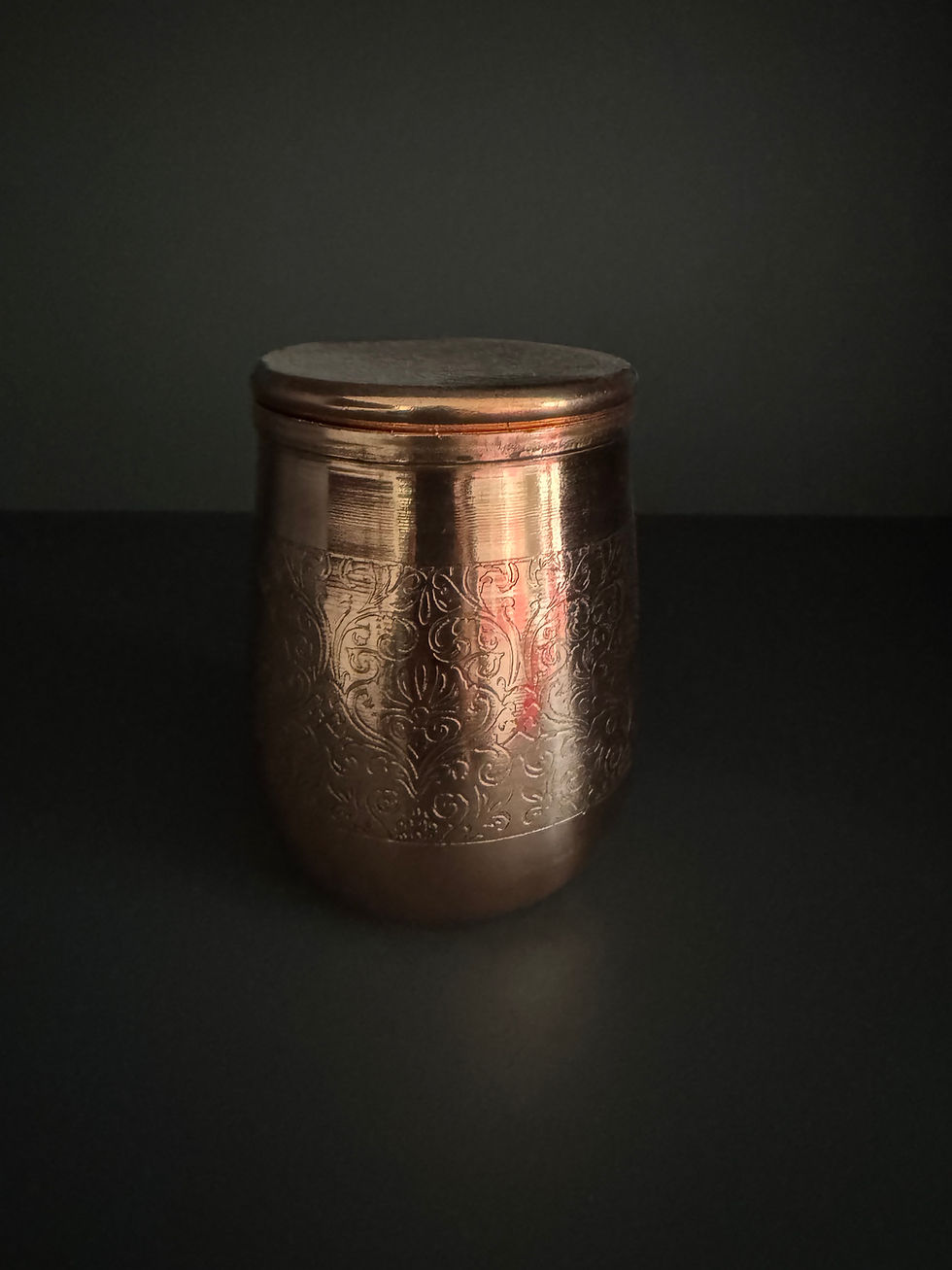 Copper Tumbler with Lid