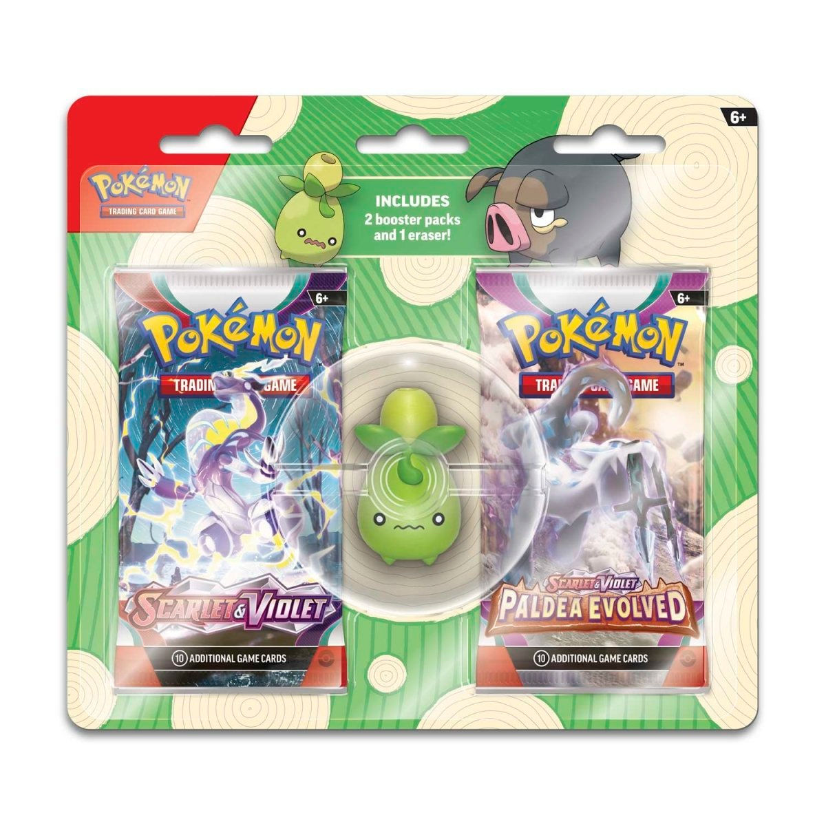 Pokemon Smoliv Eraser 2 Pack Blister