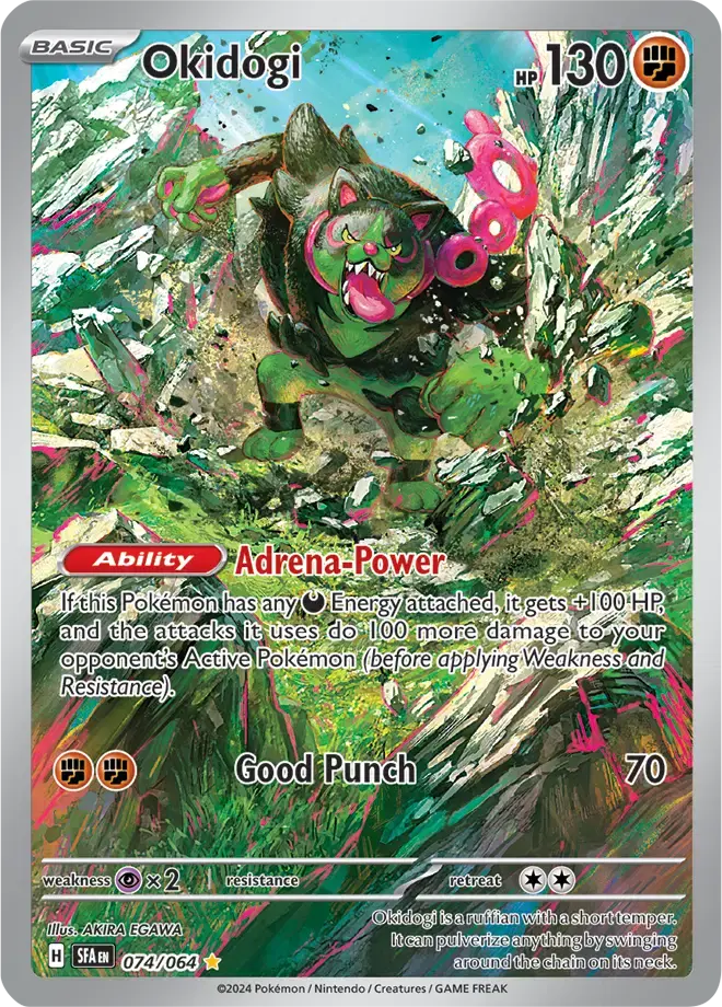 Okidogi Pokemon • Illustration Rare • 074/064 Shrouded Fable