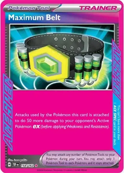 Maximum Belt Pokemon • ACE SPEC Rare • 154/162 Temporal Forces