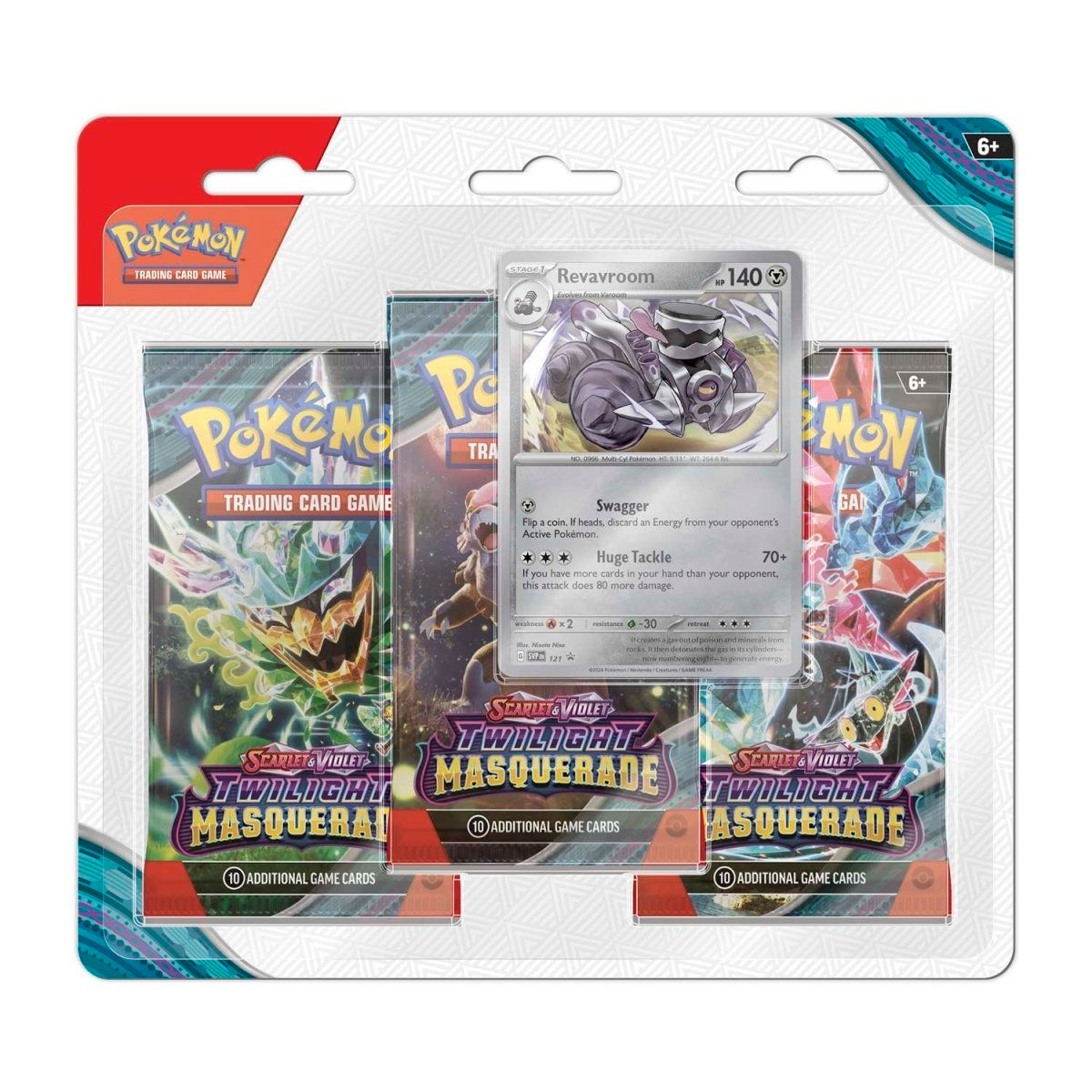 Pokemon Twilight Masquerade Revavroom 3 Pack Blister