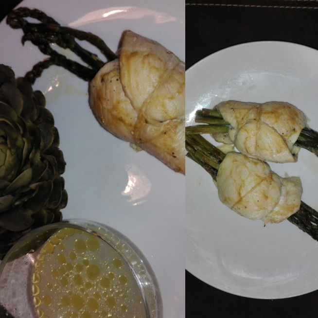 Rollitos de pollo y espárragos