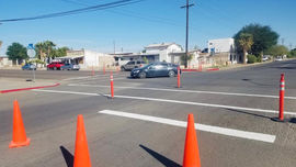Avanza Ayuntamiento de San Luis Río colorado con mantenimiento de vialidades y zonas escolares