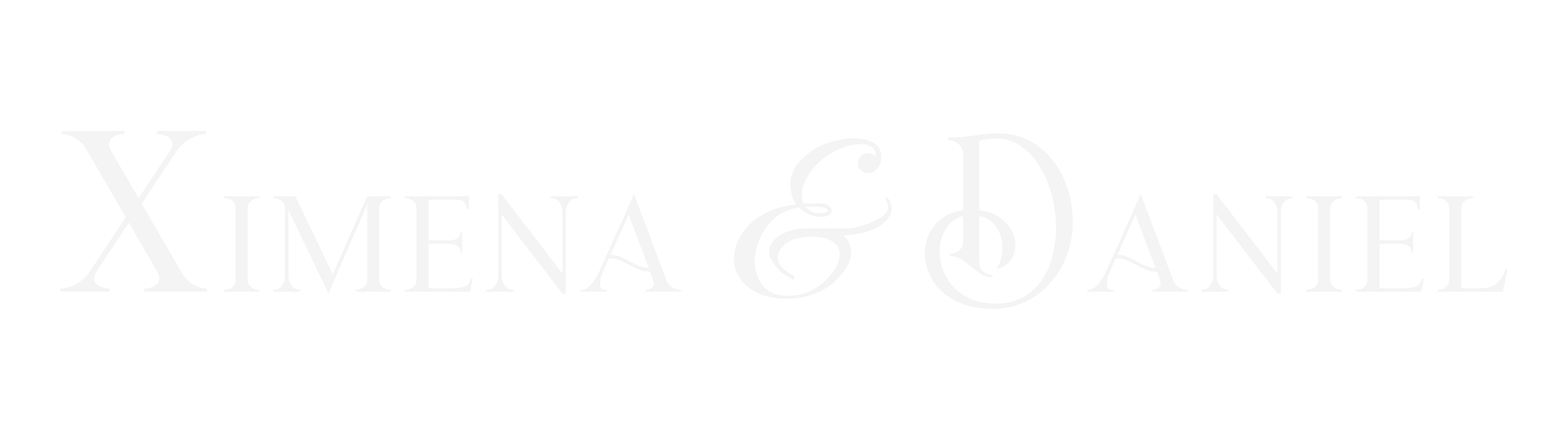 Logotipo con el texto Ximena & Daniel