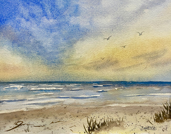 Watercolor, framed, $225