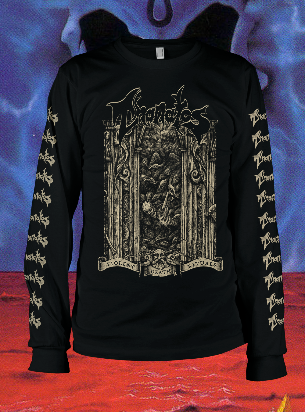 Thanatos Violent Death Rituals Long Sleeve (Gold)