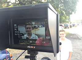 students shooting there film at dreamcatcher film camp