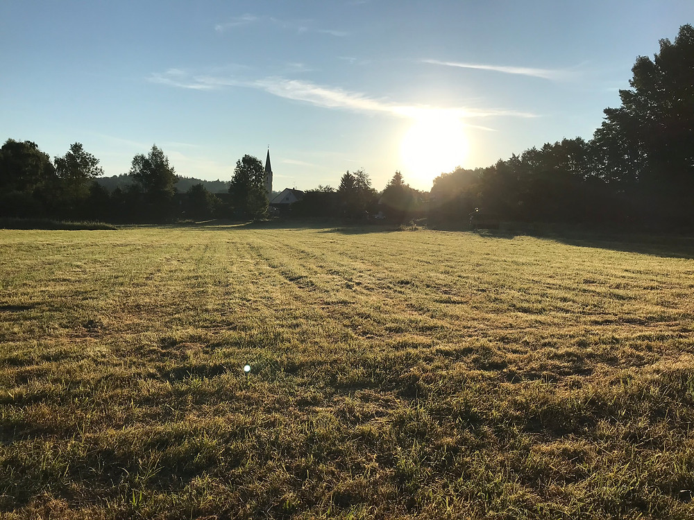 Morgenstimmung bei Aufbruch zur Fernwanderung