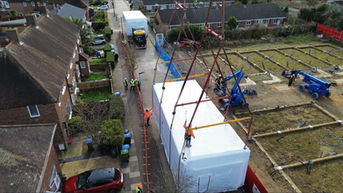 Modular healthcare units wrapped for safe transit