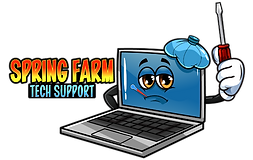 Spring Farm Tech Support Logo - At Spring Farm Tech Support, we're dedicated to providing top-notch tech solutions right here in Spring Farm.