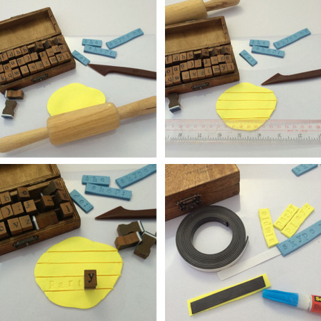 WahSoSimple DIY Craft Kit Word Clay Magnets
