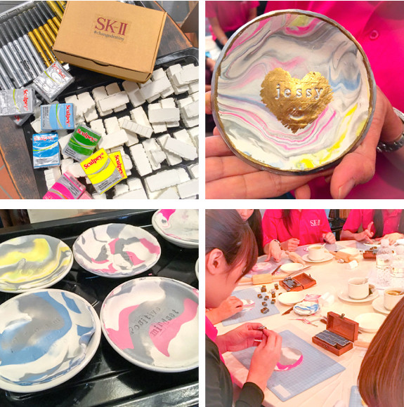 wahsosimple workshop marbled clay dish