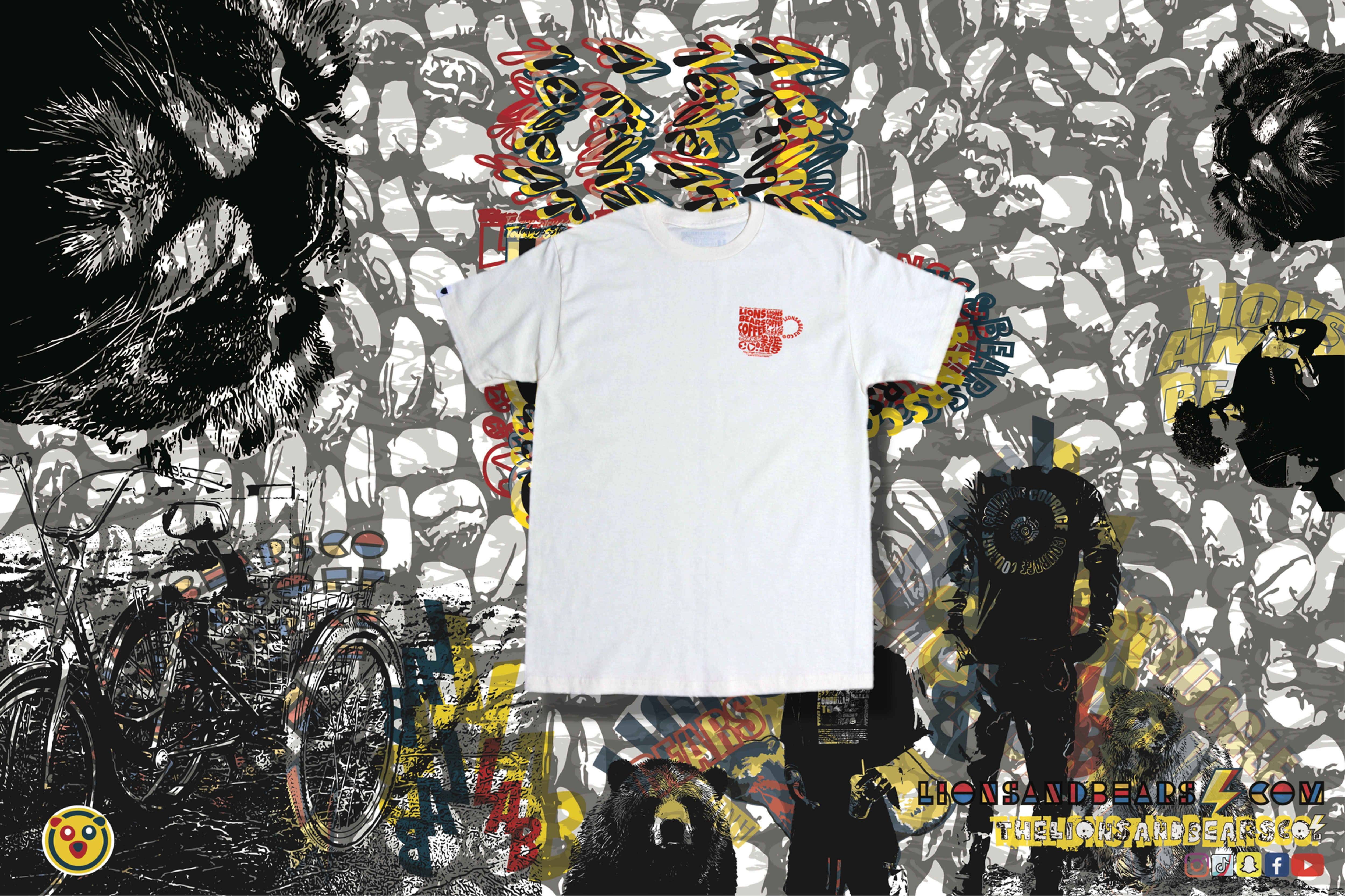 LPC Little Red Collage Tea Cup