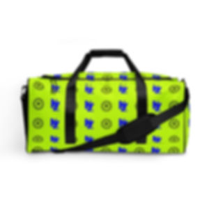 KZ Neon Green BluePrint Duffle Bag