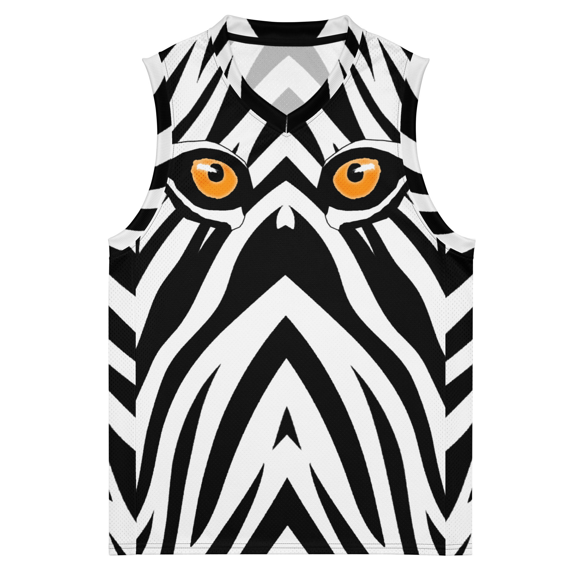 Premium White Tiger Basketball Jersey Bengal (Orange Eyes)