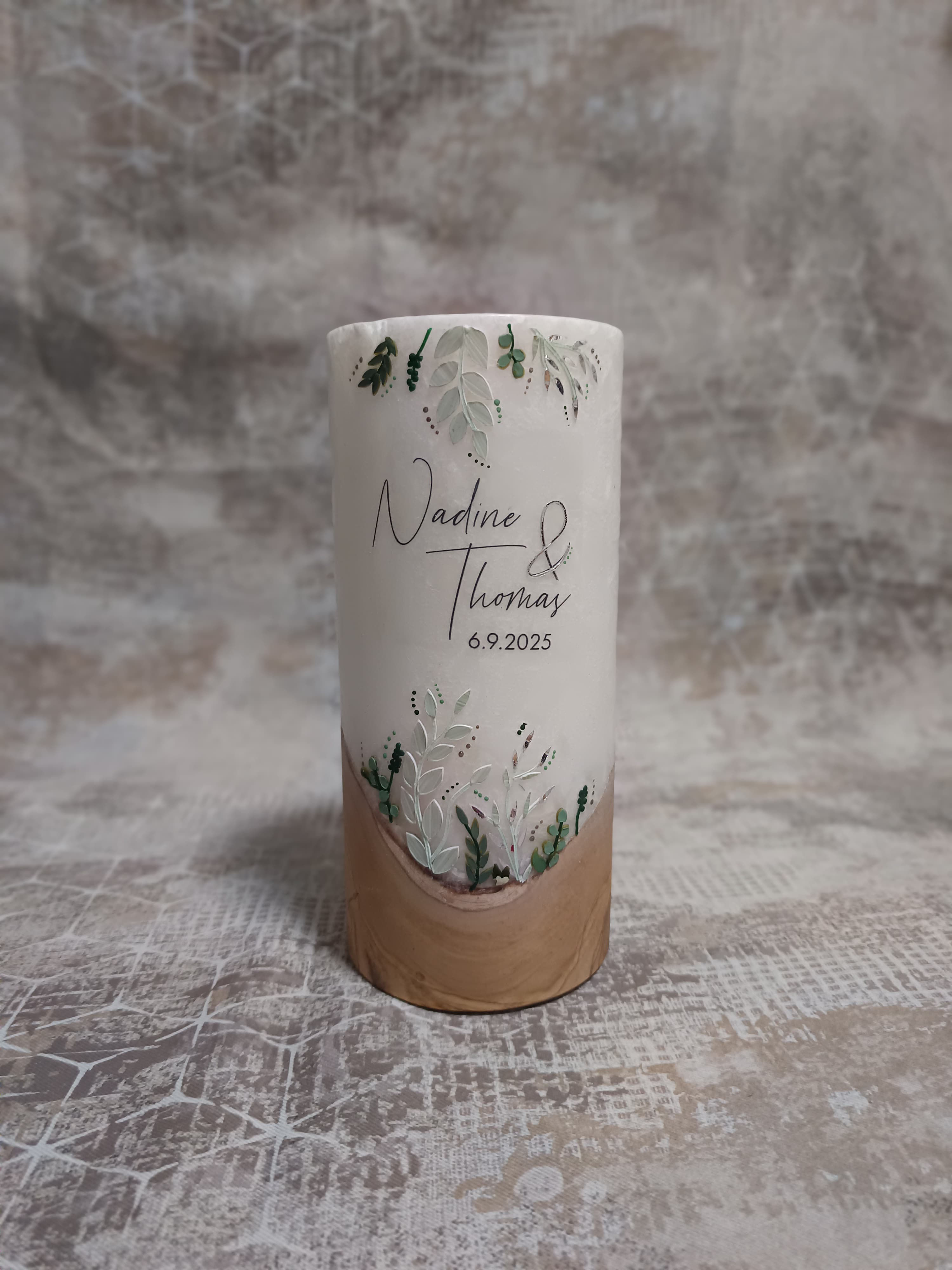 Hochzeitskerze Boho 2