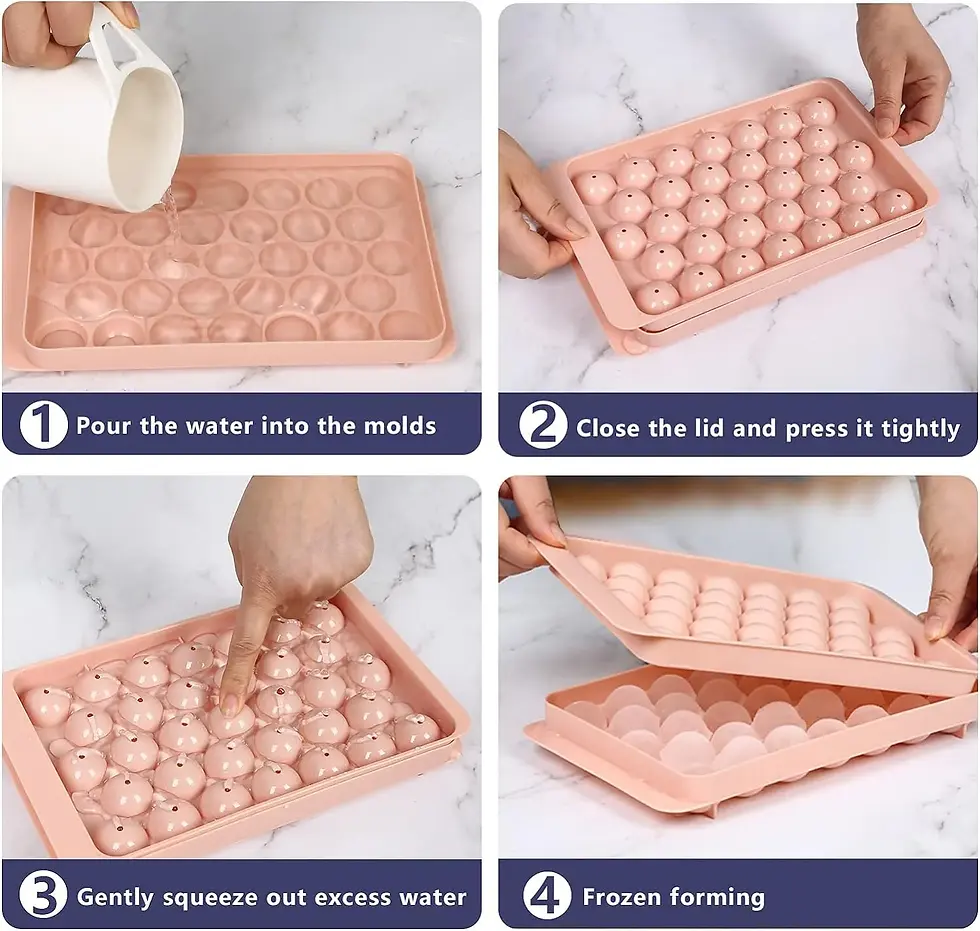 Plastic ice ball tray