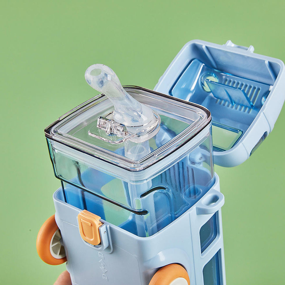 Bus Shape Water Bottle for kids Sky Blue