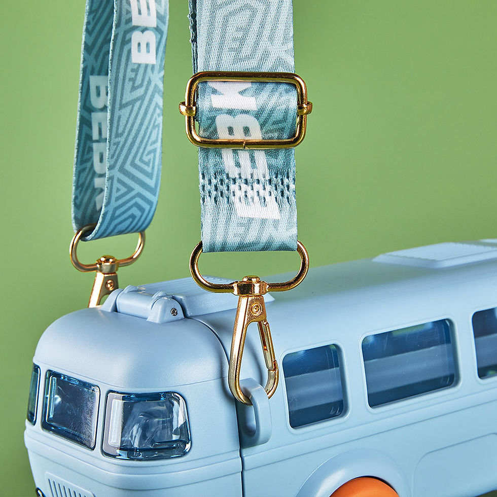 Bus Shape Water Bottle for kids Sky Blue