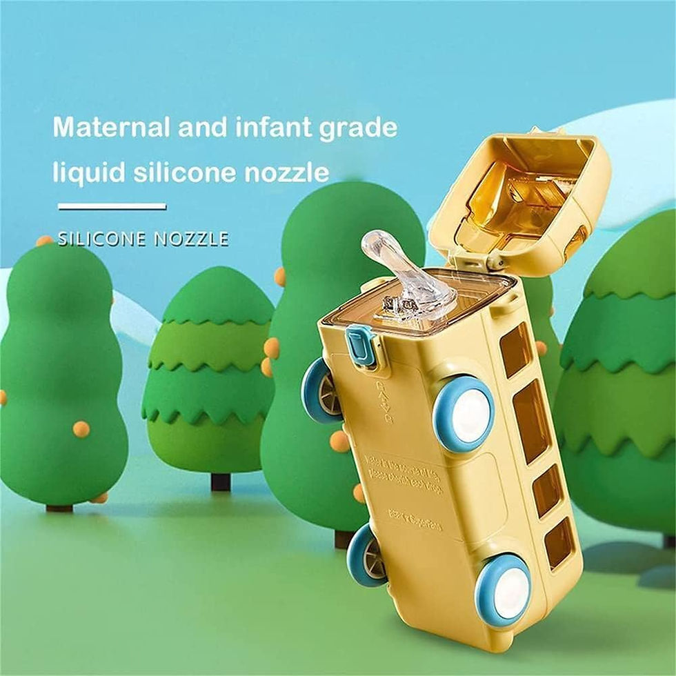 Thumbnail: Bus Shape Water Bottle for kids Yellow