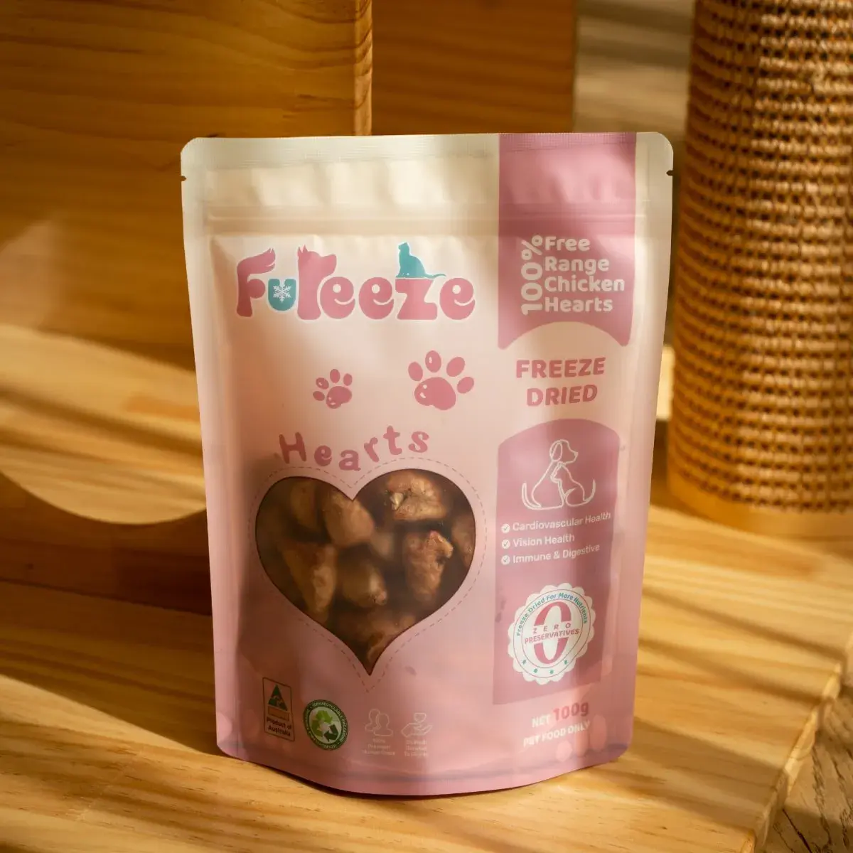 Fureeze Freeze Dried Free Range Chicken Hearts