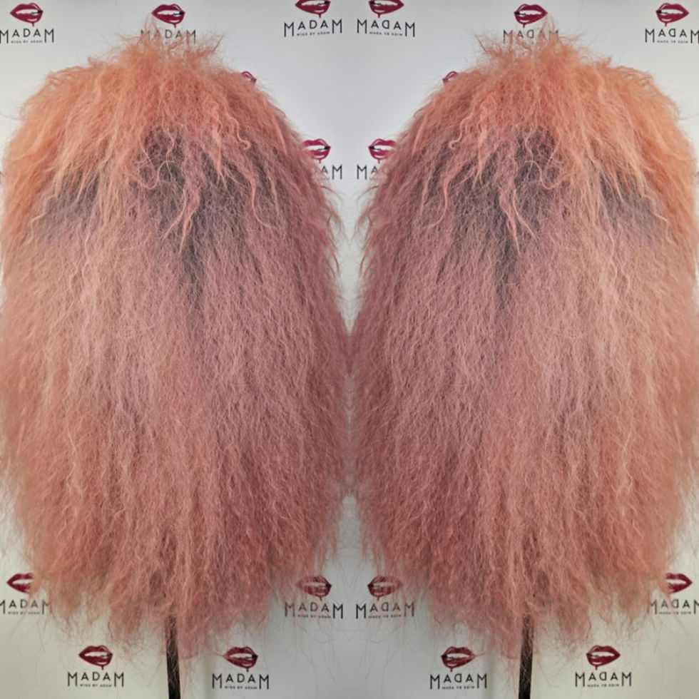 Thumbnail: Grey Rooted into Pink Top Pony and Braid Details
