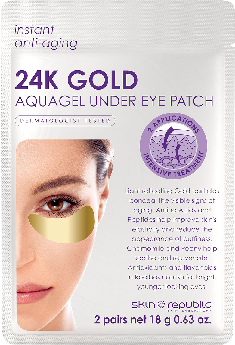 skin republic 24k gold aquagel under eye patch review