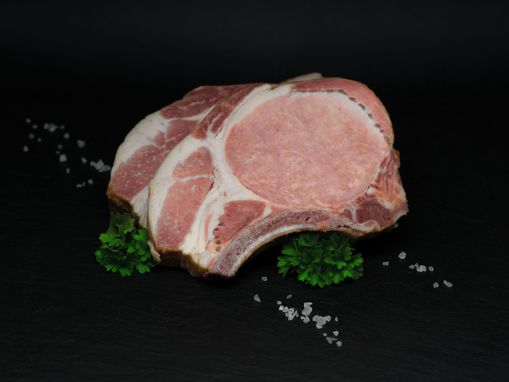 Kassler-Kotelett heißgeräuchert