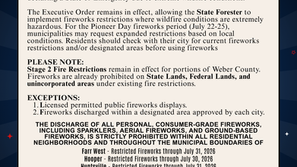 FIREWORK RESTRICTIONS - UPDATED