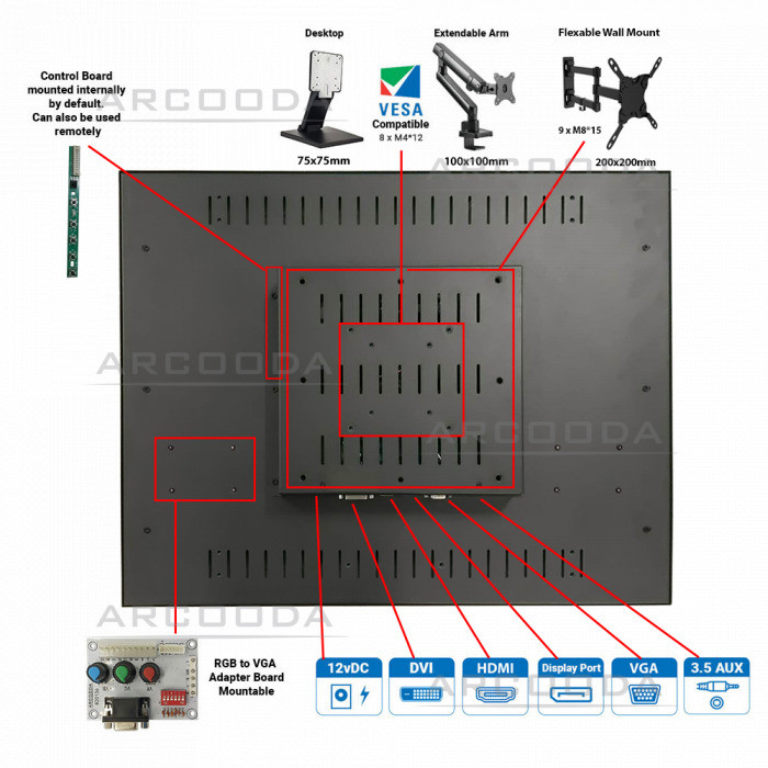 Thumbnail: Arcooda Arcade Monitors (Contact for Info)