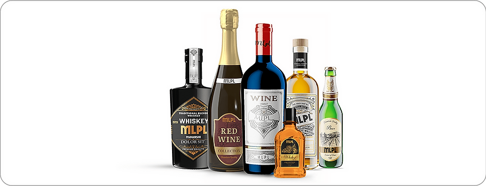 Film labels for liquor bottles 