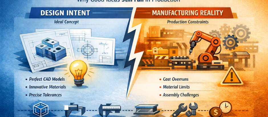 Design Intent vs Manufacturing Reality: Why Good Ideas Still Fail in Production?